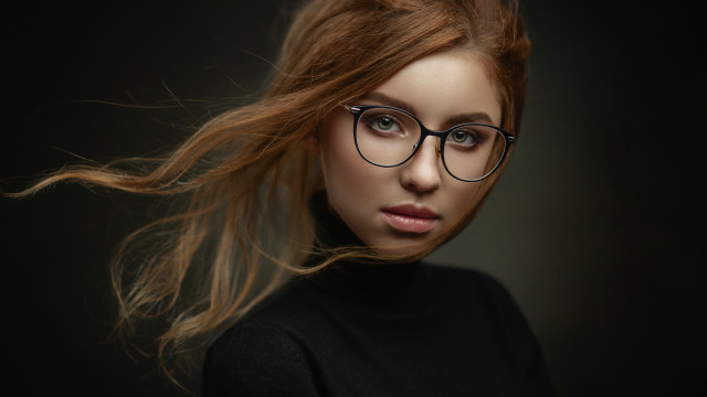 Elina karimova glasses wind blown free wallpaper for desktop - medium preview image