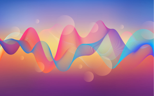Colorful abstract wavy background blue free wallpaper for desktop - medium preview image