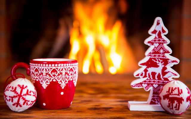 Coffee christmas fireplace winter erdn free wallpaper for desktop - medium preview image