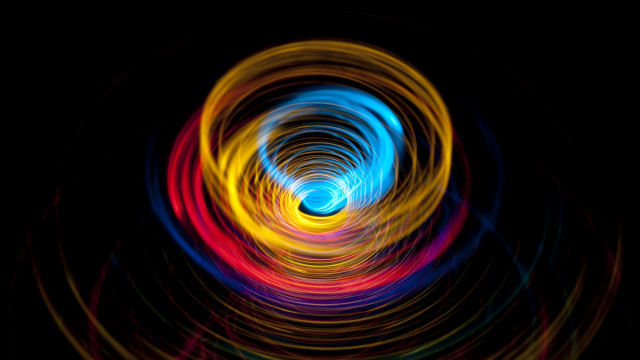 Colorful swirl light black background free wallpaper for desktop - medium preview image