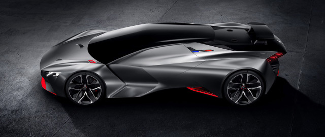 Silver sports car topview dark free wallpaper for desktop - medium preview image