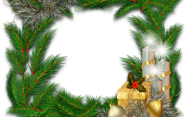 Christmas present decorations gold ribbon free wallpaper for desktop - medium preview image