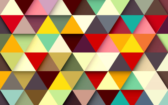 Colorful triangles geometric abstract cubist free wallpaper for desktop - medium preview image