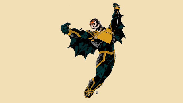 Batman flying arms in air free wallpaper for desktop - medium preview image