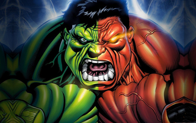 Hulk shouting lightning man shock free wallpaper for desktop - medium preview image