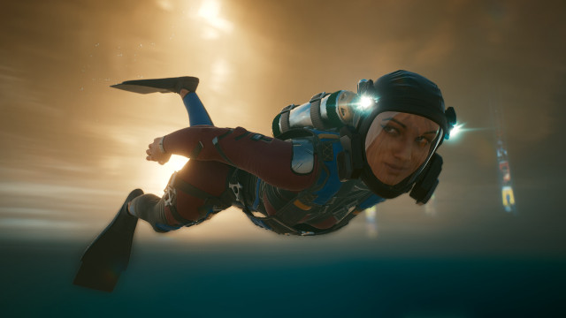 Diving suit floating helmet light free wallpaper for desktop - medium preview image