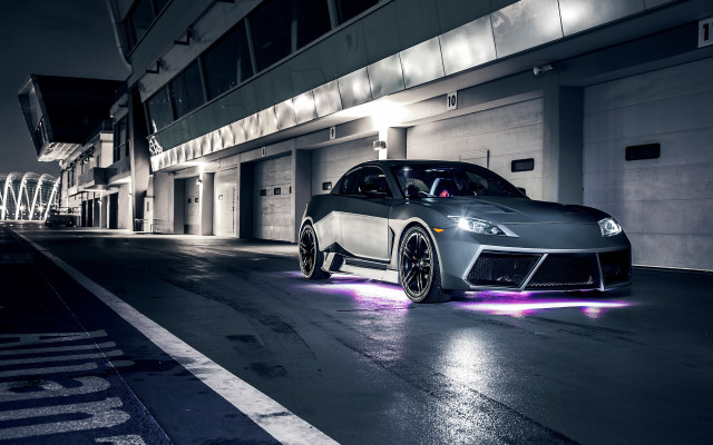 Car parking garage holography digital free wallpaper for desktop - medium preview image