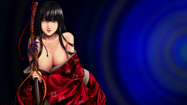 Woman red dress tennis racket free wallpaper for desktop - medium preview image