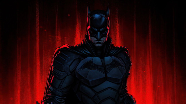 Batman armor glowing eyes knife free wallpaper for desktop - medium preview image