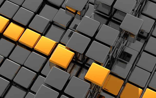 Large yellow gray square pattern free wallpaper for desktop - medium preview image