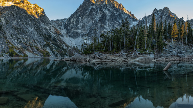 Mountain lake trees sky nature #2 free wallpaper for desktop - medium preview image