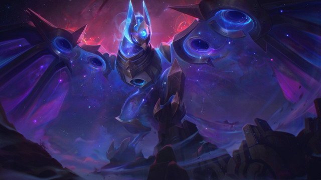 Giant creature horns aurora starry free wallpaper for desktop - medium preview image