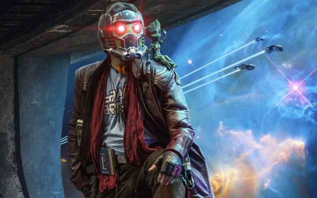 Space suit man red light free wallpaper for desktop - medium preview image