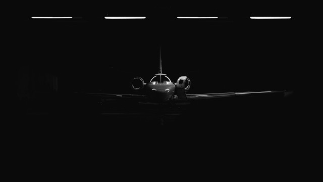 Small airplane dark room lights free wallpaper for desktop - medium preview image