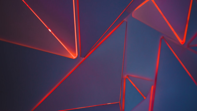 Blue red triangle lines 3d free wallpaper for desktop - medium preview image