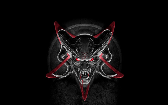 Demonic demon red eyes horns #4 free wallpaper for desktop - medium preview image