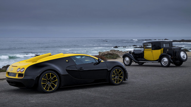 Yellow black buggy car road free wallpaper for desktop - medium preview image