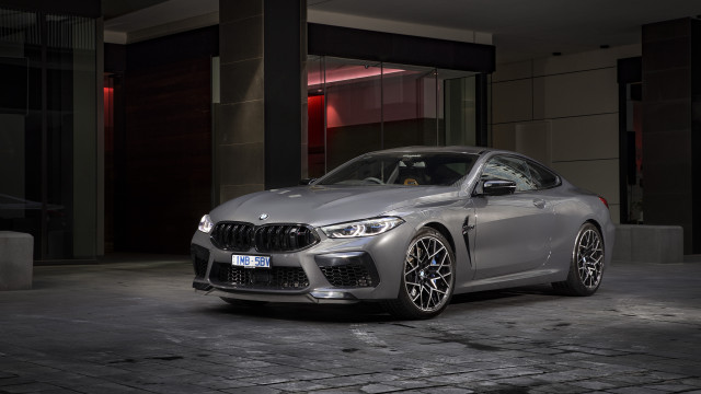 Silver bmw car parking garage free wallpaper for desktop - medium preview image