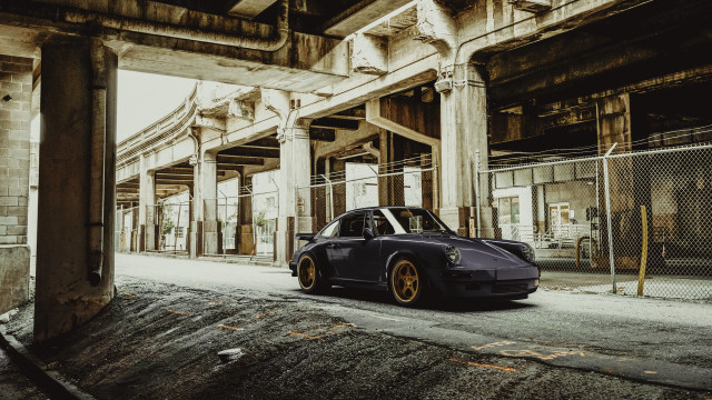 Car parking lot building fence free wallpaper for desktop - medium preview image