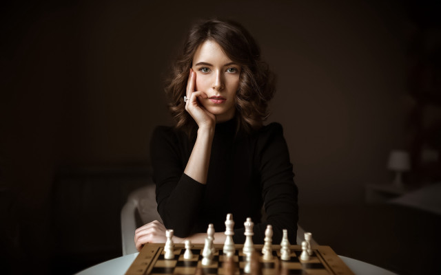 Elina karimova chess portrait academic free wallpaper for desktop - medium preview image