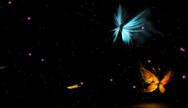 Butterfly night sky stars bright free wallpaper for desktop - medium preview image