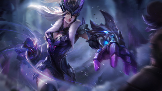 Woman sword demon armor fur free wallpaper for desktop - medium preview image