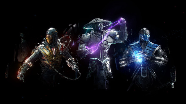 Futuristic suits umbrellas glowing armor free wallpaper for desktop - medium preview image