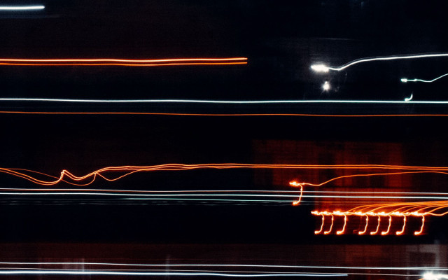 Blurry streetlight night futurism urban free wallpaper for desktop - medium preview image