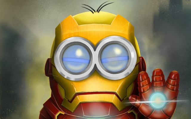 Cartoon character lightup hand yellow free wallpaper for desktop - medium preview image