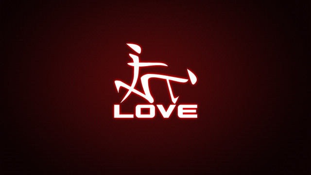 Red neon man love hat free wallpaper for desktop - medium preview image
