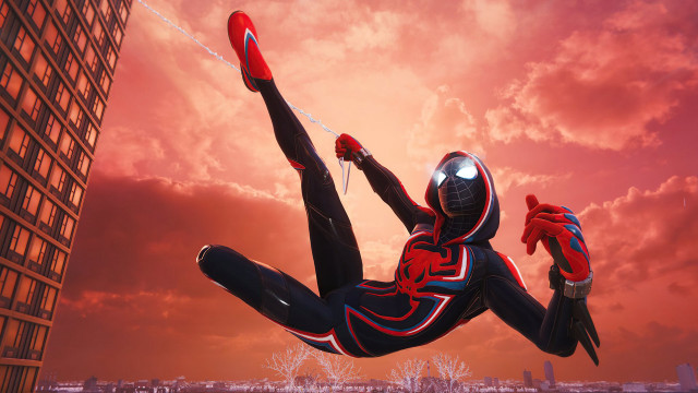 Spider suit flying kite harlem free wallpaper for desktop - medium preview image