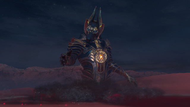 Desert night glowing helmet aurora free wallpaper for desktop - medium preview image