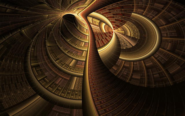 Spiral geometric abstract fractals cityscape free wallpaper for desktop - medium preview image