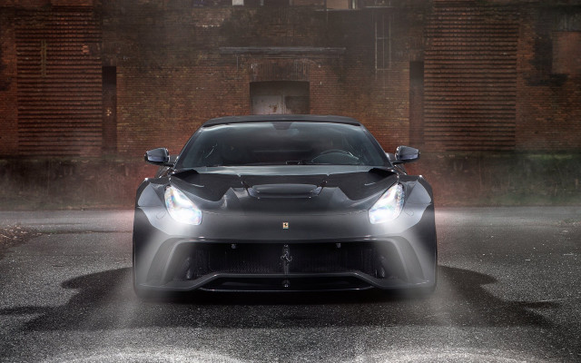 Black sports car rain headlights free wallpaper for desktop - medium preview image