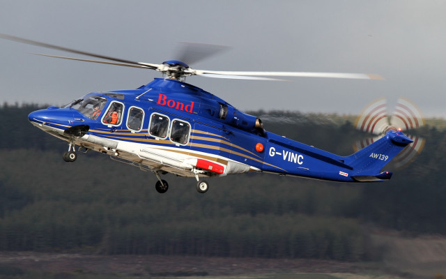 Blue helicopter forest cloudy day free wallpaper for desktop - medium preview image