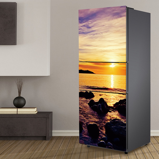 Refrigerator sunset beach image decor free wallpaper for tablet - medium preview image