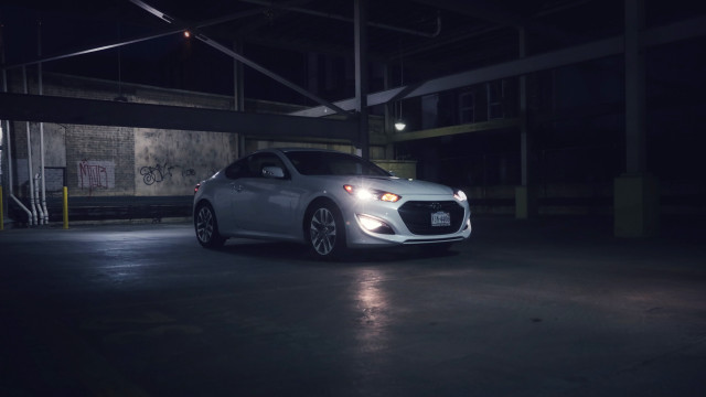 Car parking garage night lights free wallpaper for desktop - medium preview image