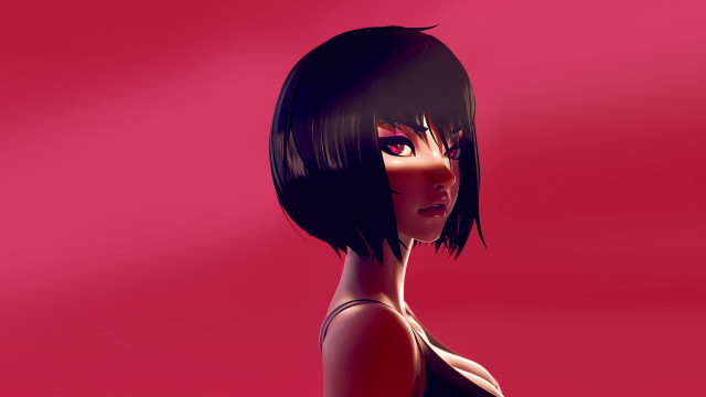 Woman short bobble black dress free wallpaper for desktop - medium preview image