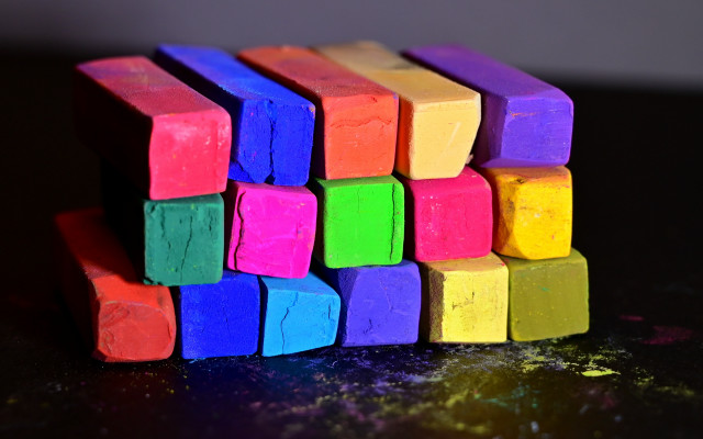 Colored blocks table art language free wallpaper for desktop - medium preview image