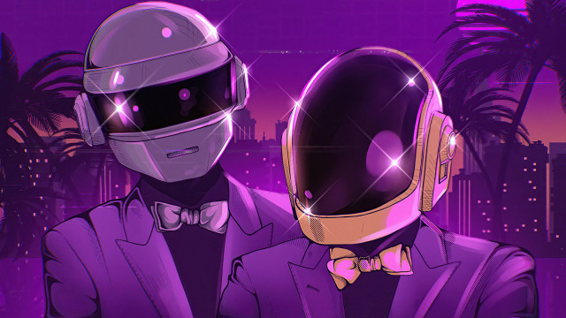 Two people helmet bowtie city free wallpaper for desktop - medium preview image