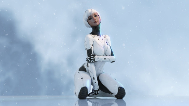 Eve rider astronaut snow starry free wallpaper for desktop - medium preview image