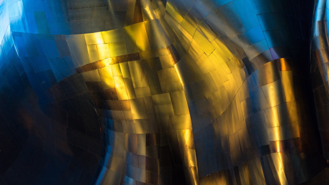 Metal object blue gold foiling free wallpaper for desktop - medium preview image