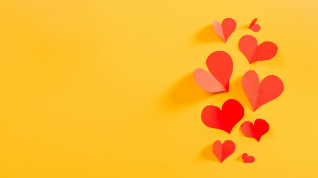 Hearts kite group shadow 3d free wallpaper for desktop - medium preview image