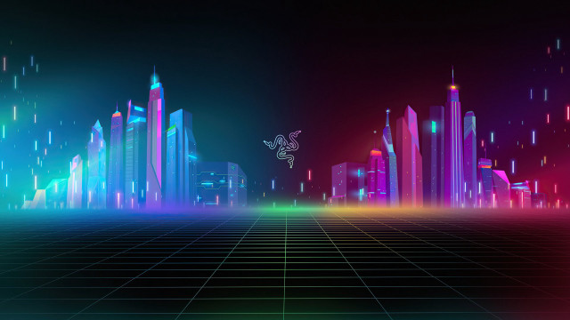 Futuristic city neon lights cyberpunk #6 free wallpaper for desktop - medium preview image