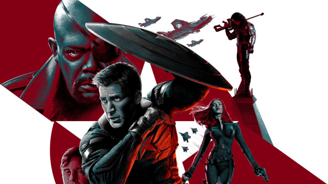 Poster man woman shield guns free wallpaper for desktop - medium preview image