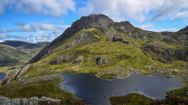 Mountain lake forest clouds sky #17 free wallpaper for desktop - medium preview image