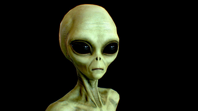Creepy alien black eyes human free wallpaper for desktop - medium preview image