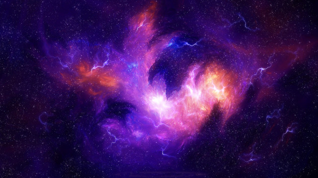 Space purple blue stars clouds #2 free wallpaper for desktop - medium preview image