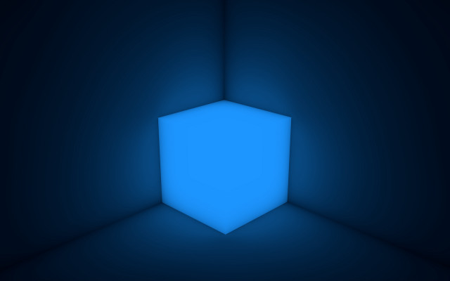 Blue light dark room ambient free wallpaper for desktop - medium preview image