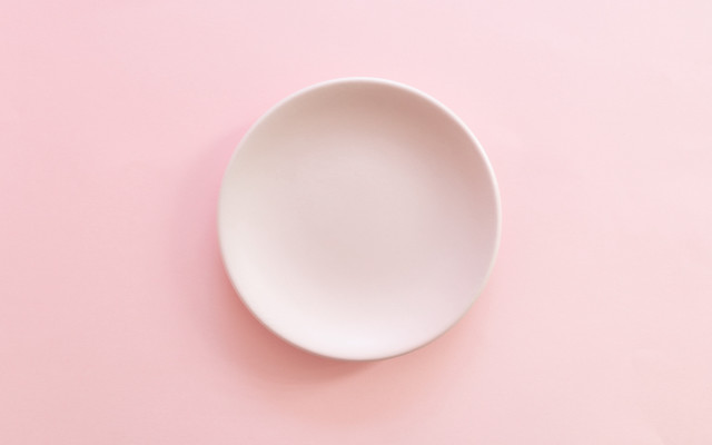 White bowl pink gradient spoon free wallpaper for desktop - medium preview image